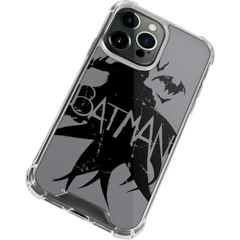 DC Comics Batman Silhouette Art iPhone 14 Pro Clear Case